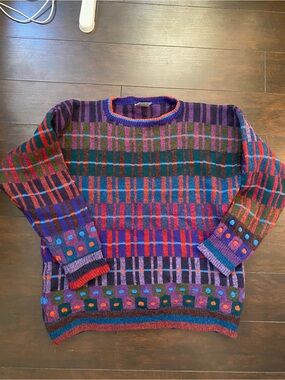 Vintage Colourblock Sweater M